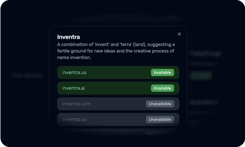 Step 3: Instant domain check